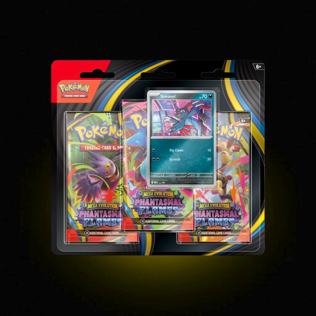 Pokémon TCG: Mega Evolutions Phantasmal Flames Three Booster Blister